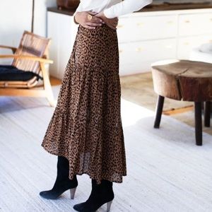 Emerson Fry Leopard MIDI Skirt